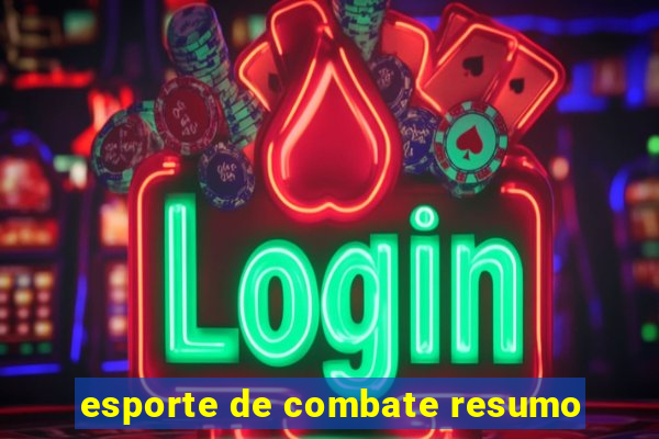 esporte de combate resumo