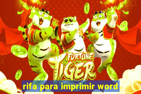 rifa para imprimir word