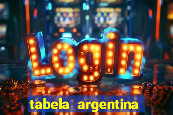 tabela argentina torneo betano