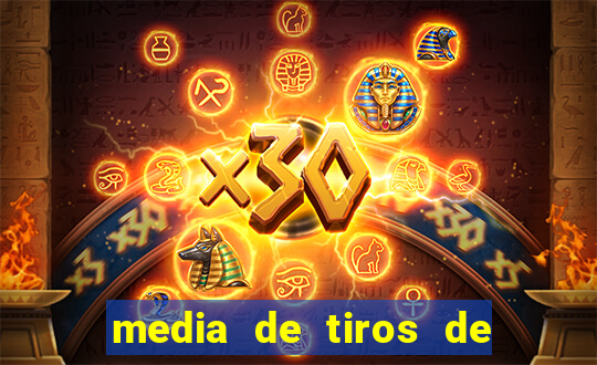 media de tiros de meta por jogo