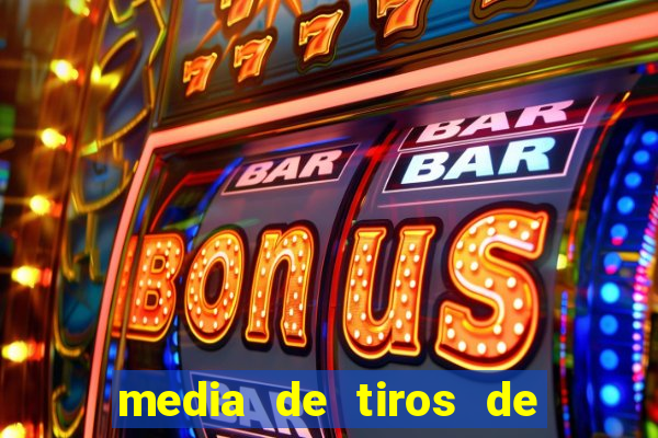 media de tiros de meta por jogo