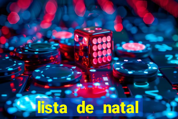 lista de natal para imprimir