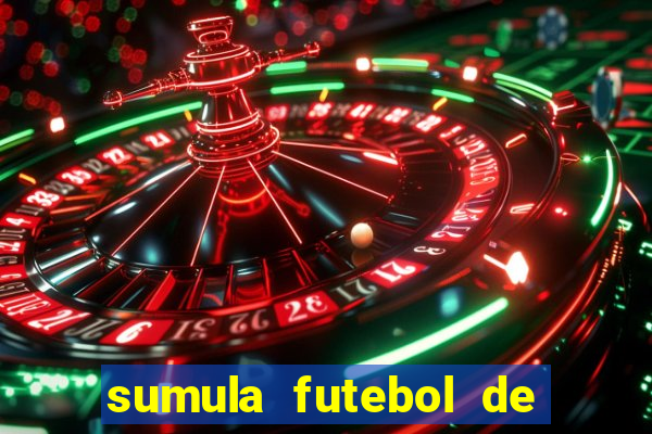 sumula futebol de campo word