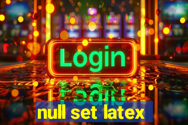 null set latex