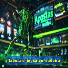 tabela chinesa verdadeira