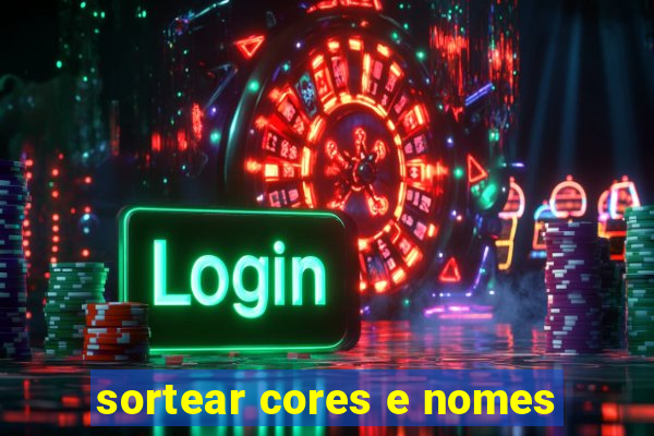 sortear cores e nomes