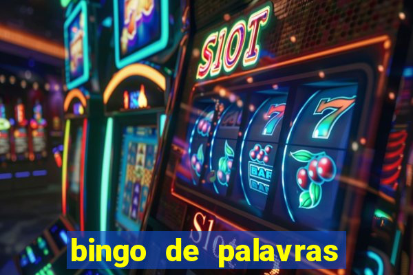 bingo de palavras 3 ano