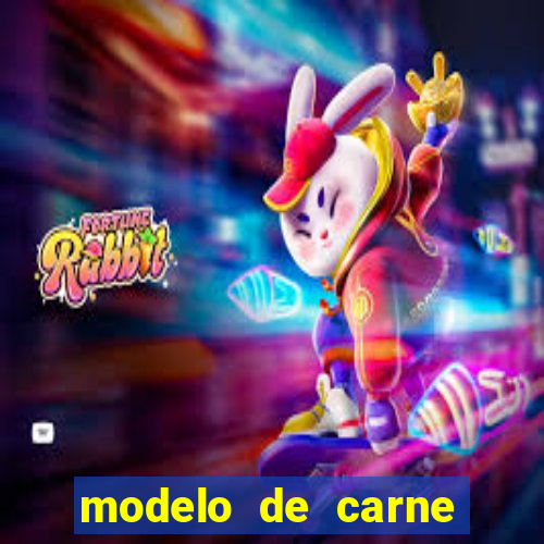 modelo de carne para pagamento