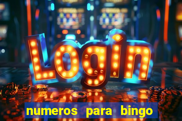 numeros para bingo de 1 a 90