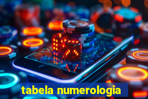 tabela numerologia