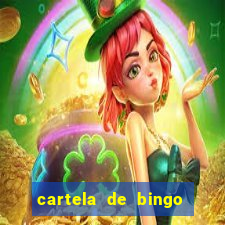 cartela de bingo cha de bebe